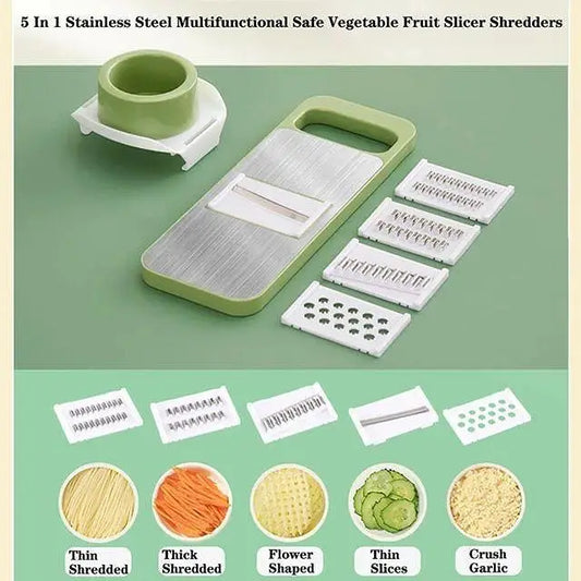 5 in 1 Vegetable Stainless Steel Cutter Slicer